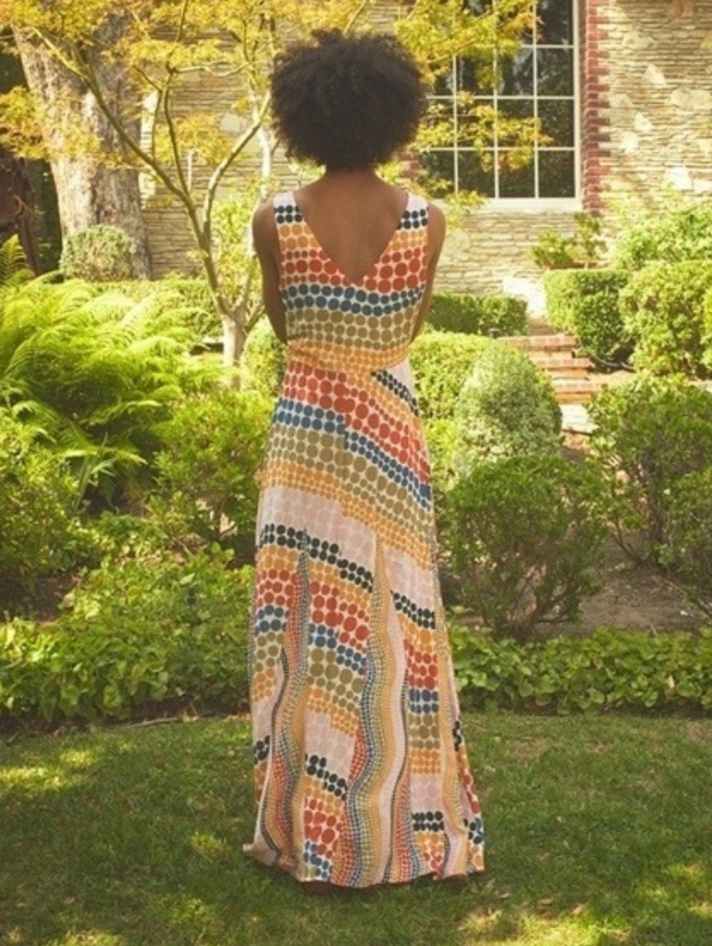 Anthropologie The Odells Dot-Printed Maxi Dress Polka Dot Maximalism Size XSP - Picture 3 of 16